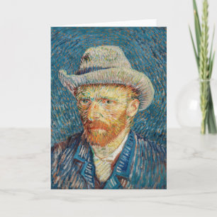 Carte Van Gogh - Autoportrait avec un Casquette gris