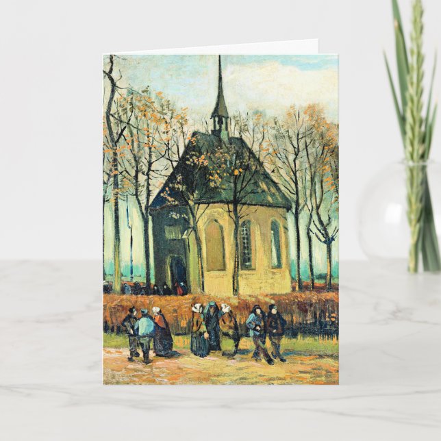 Carte Van Gogh - Congrégation quittant l'église réformée (Devant)