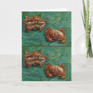 Carte Van Gogh Deux Crabes Art Impressionniste Vert