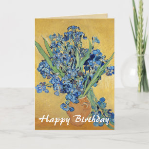 Carte Van Gogh irise l'anniversaire d'art de fleurs de