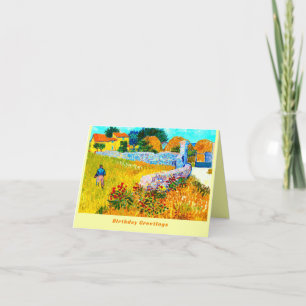 Carte VAN GOGH "Maison de ferme en Provence" Anniversair