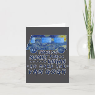 Carte Van Gogh Monet Degas Artiste drôle de jeu de mots 