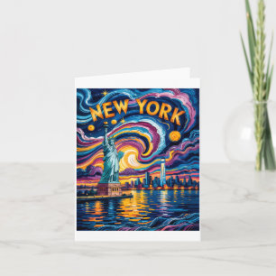 Carte Van Gogh Nuit étoilée Art New York Liberté Horizon