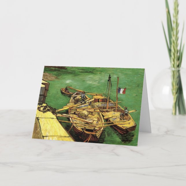 Carte Van Gogh Quay avec des hommes déchargeant des napp (Devant)