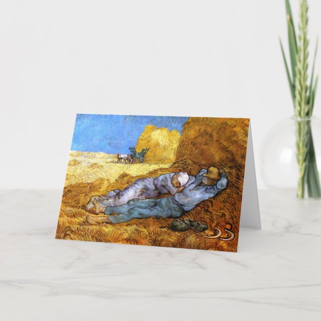 Carte Van Gogh : Repos de midi de travail (Devant)