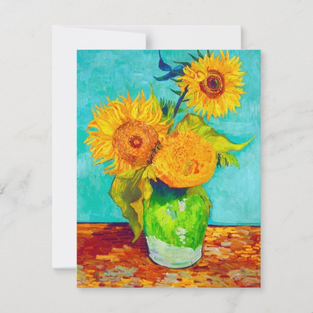 Carte Van Gogh Sunflowers (Devant)
