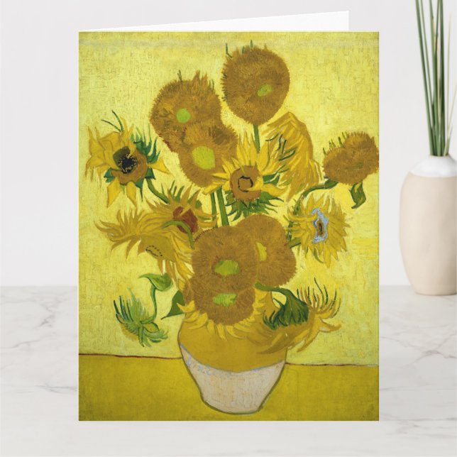 Carte Van Gogh - Sunflowers, 4ème version, répétition (Devant)