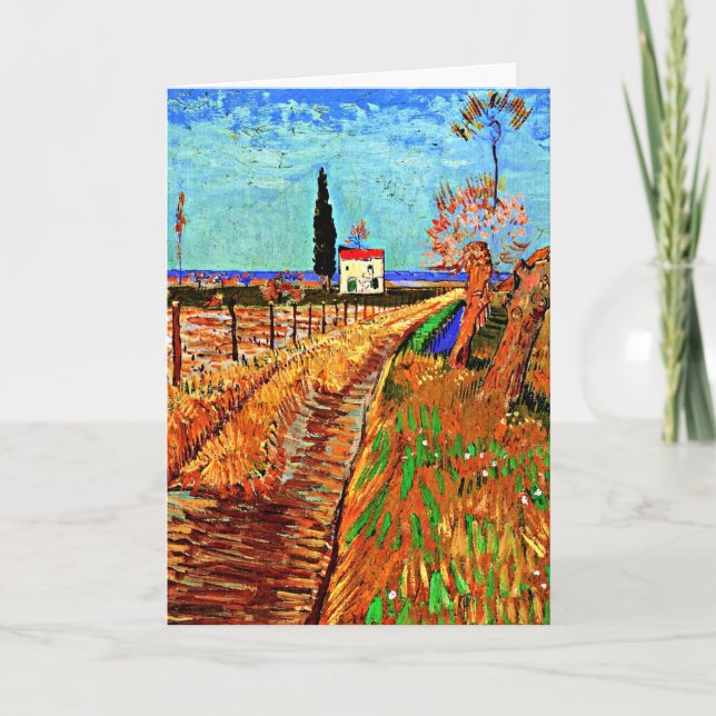 Carte Van Gogh - Traversée d'un champ de saules (Devant)