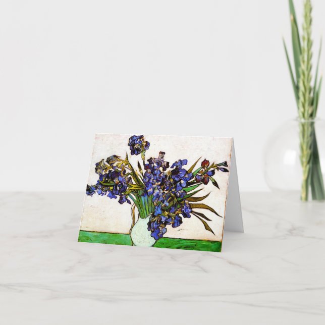 Carte Van Gogh Vase of Irises Note Card (Devant)