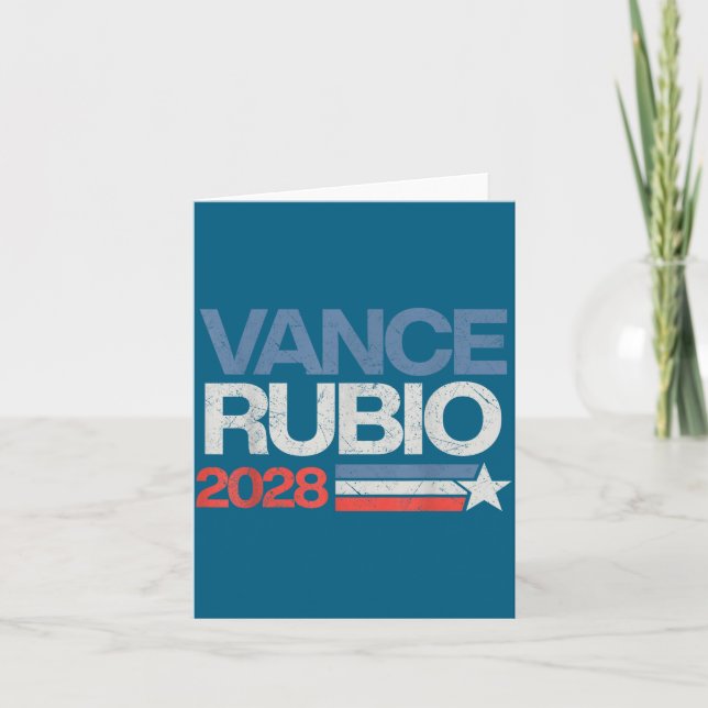 Carte Vance Rubio 2028 Président Jd Vance Marco Rubio Ét (Devant)
