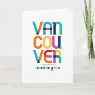Carte Vancouver Washington milieu du XXe siècle, Art Pop