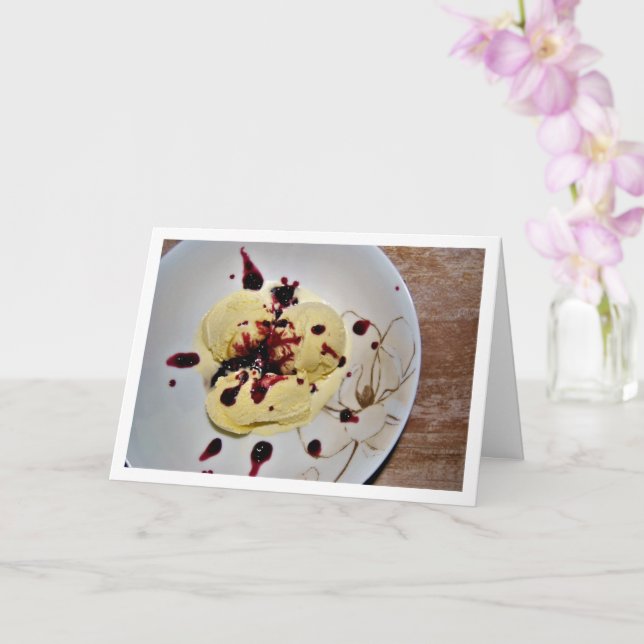 Carte Vanille Crème glacée avec Sauce Blackberry (Orchidée)