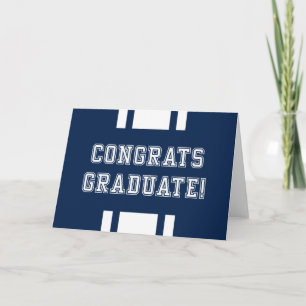 Carte Varsity Félicitations Diplômé Couleur Modifiable