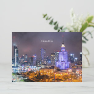 Carte Varsovie, Pologne photo de la ligne d'horizon,