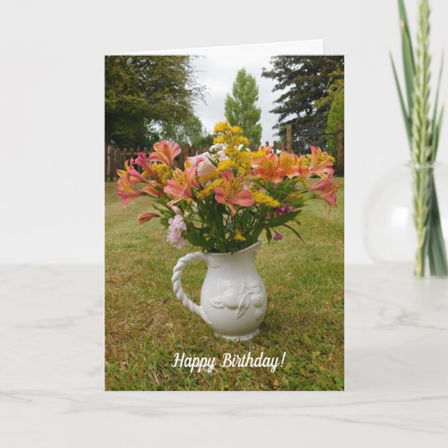 Carte Vase Anniversaire de Lilies Tiger (Devant)