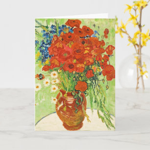 Carte Vase avec Cornflowers et Poppies, Van Gogh