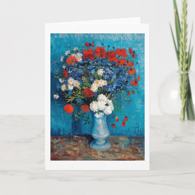 Carte Vase avec Cornflowers et Poppies, Van Gogh (Devant)