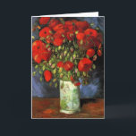 Carte Vase avec des pavots rouges par Vincent van Gogh<br><div class="desc">Vase with Red Poppies de Vincent van Gogh est un post impressionnisme d'art vintage encore vie fleuri peinture nature. Un beau bouquet de fleurs de pavot rouge fleuri du jardin dans un vase. Cette Saint-Valentin vous dit Je t'aime avec des fleurs qui vont dernier une vie. À propos de l'artiste...</div>