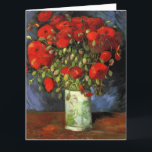 Carte Vase avec des pavots rouges par Vincent Van Gogh<br><div class="desc">Vase avec des pavots rouges,  peint par Vincent Van Gogh en 1886. Cette image est du domaine public.</div>