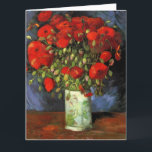 Carte Vase avec des pavots rouges par Vincent Van Gogh<br><div class="desc">Vase avec des pavots rouges,  peint par Vincent Van Gogh en 1886. Cette image est du domaine public.</div>