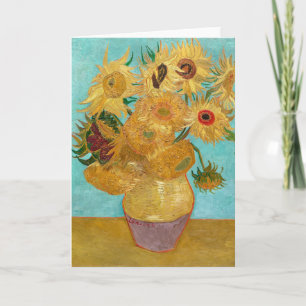 Carte Vase avec douze tournesols par Vincent Van Gogh
