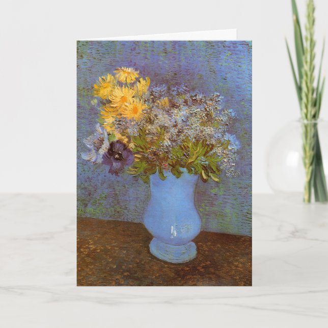 Carte Vase avec Lilacs et marguerites par Vincent van Go (Devant)