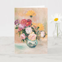 Vase De Roses Et Dahlias, Renoir