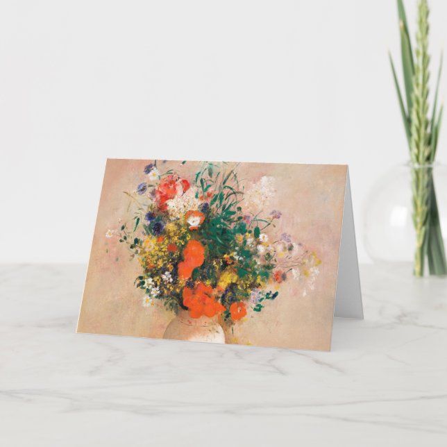 Carte Vase des fleurs de Redon Post-impressionniste (Devant)