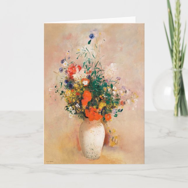 Carte Vase des fleurs de Redon Post-Impressionniste (Devant)
