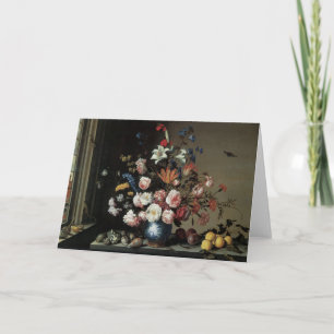 Carte Vase des fleurs par une fenêtre, Balthasar van der