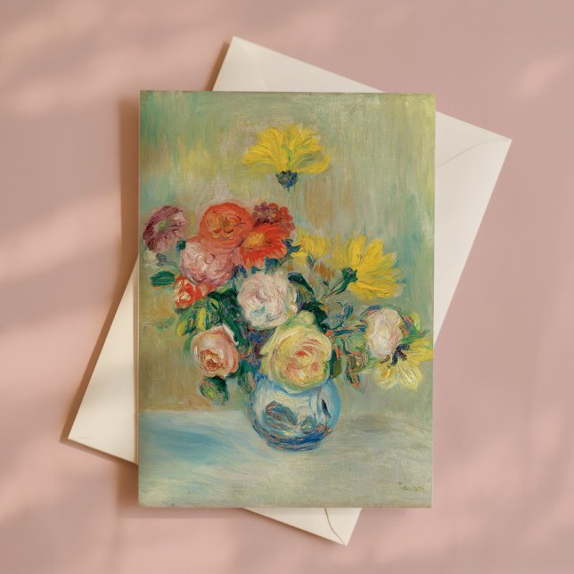 Carte Vase des Roses et Dahlias | Renoir (Créateur téléchargé)