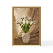 Vase en albâtre avec tulipes