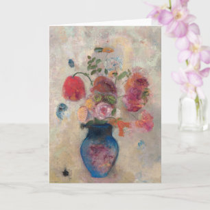Carte Vase large avec fleurs par Odilon Redon