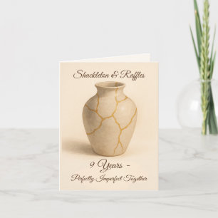 Carte vase pour le 9ème anniversaire de mariage
