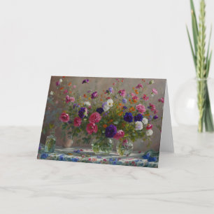 Carte Vases de fleurs Bouquets Art Note Card