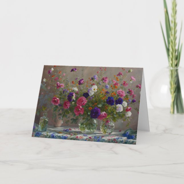 Carte Vases de fleurs Bouquets Art Note Card (Devant)