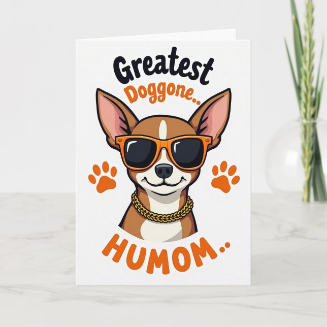 Carte vectorielle Humom Chien Génial (Devant)