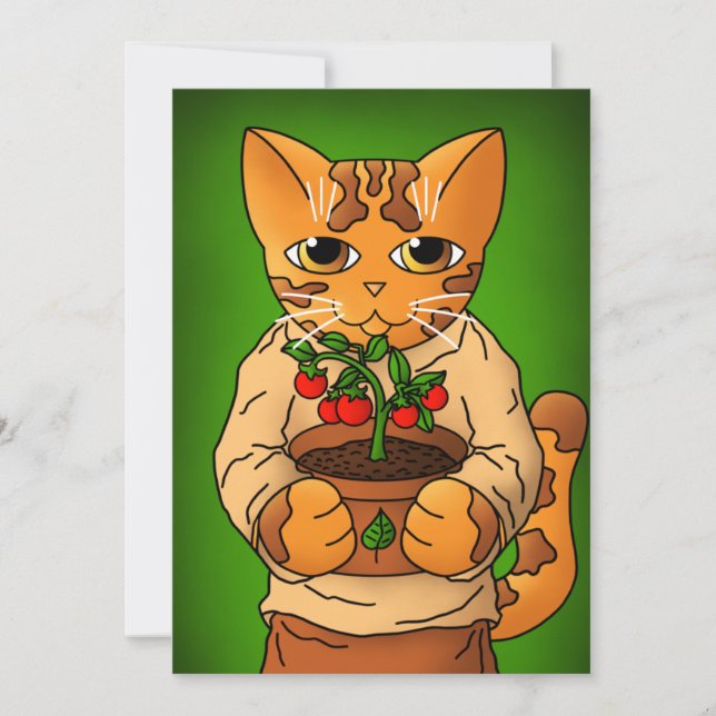 Carte Vegan Gardener Chat (Devant)