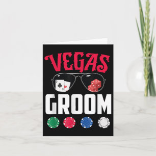 Carte Vegas Groom Bride Fiançailles Vegas Bachelorette P