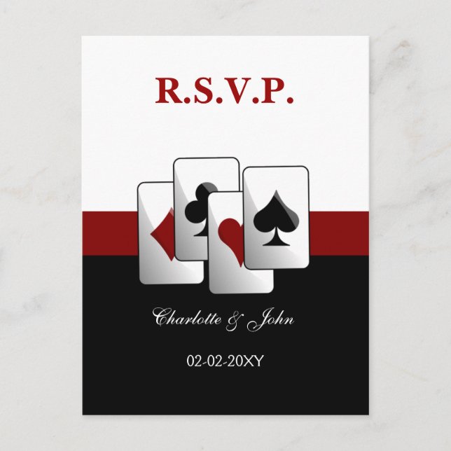 Carte Vegas Wedding rsvp (Devant)