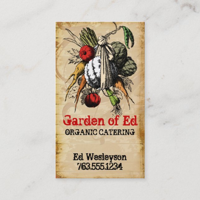 carte végétale de restauration de chef de jardin (Devant)