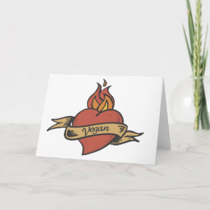 Carte végétalienne de jour de Valentines