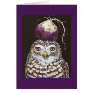 Carte végétarienne de hibou