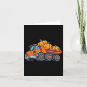 Carte Véhicule de construction Halloween Camion Citrouil