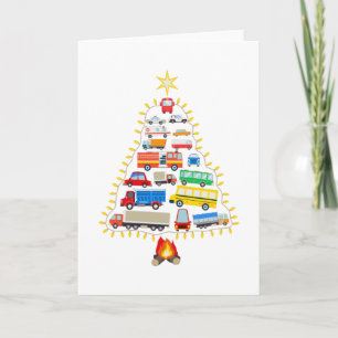 Carte Véhicules Sapin de Noël Cadeau, Véhicules Costumes