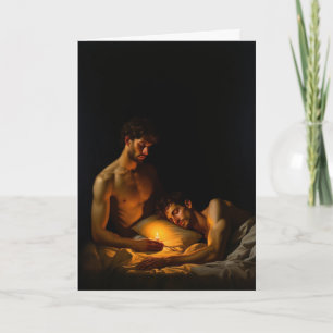 Carte Veillée à la bougie dans une chambre baroque
