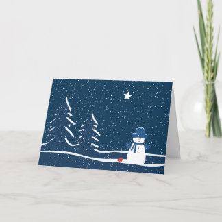 Carte Veillée de Snowman