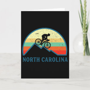 Carte Vélo Caroline du Nord Vélo tout terrain Rétro Mtb 