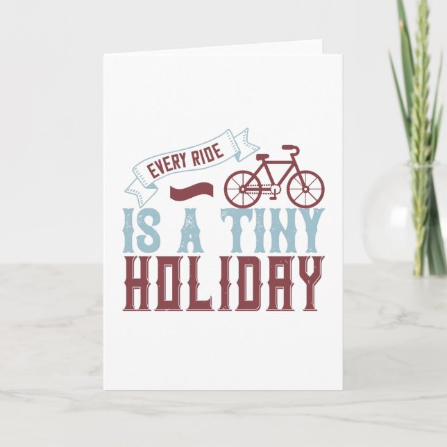 Carte Vélo - Chaque sortie est de petites vacances (Devant)