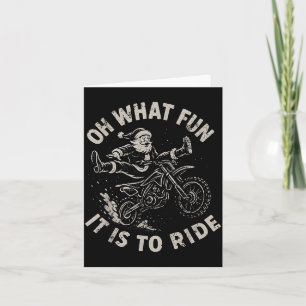 Carte Vélo de Dirt de Noël Père Noël Motocross Né pour G